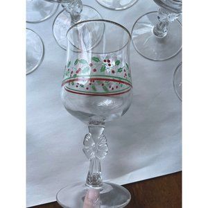 Christmas Kitsch Holiday Glasses Libby / Arby’s 1980s set of 9